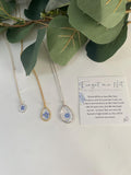 Forget Me Not Flower Necklace. Loss of a loved one. Loss of a loved one gift. Sympathy Gift. Funeral Gift. Forget Me Not. Gift for loss sympathy flower