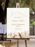 Housewarming Welcome Sign Template, Editable Printable Customized New House Party Poster, Simple Housewarming decorations Canva yard Sign 09 house warming flower