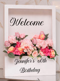 Wedding flower box - wedding sign, wedding flower box sign baby shower wedding birthday anniversary, personalized wedding flower box, sign ANNIVERSARY