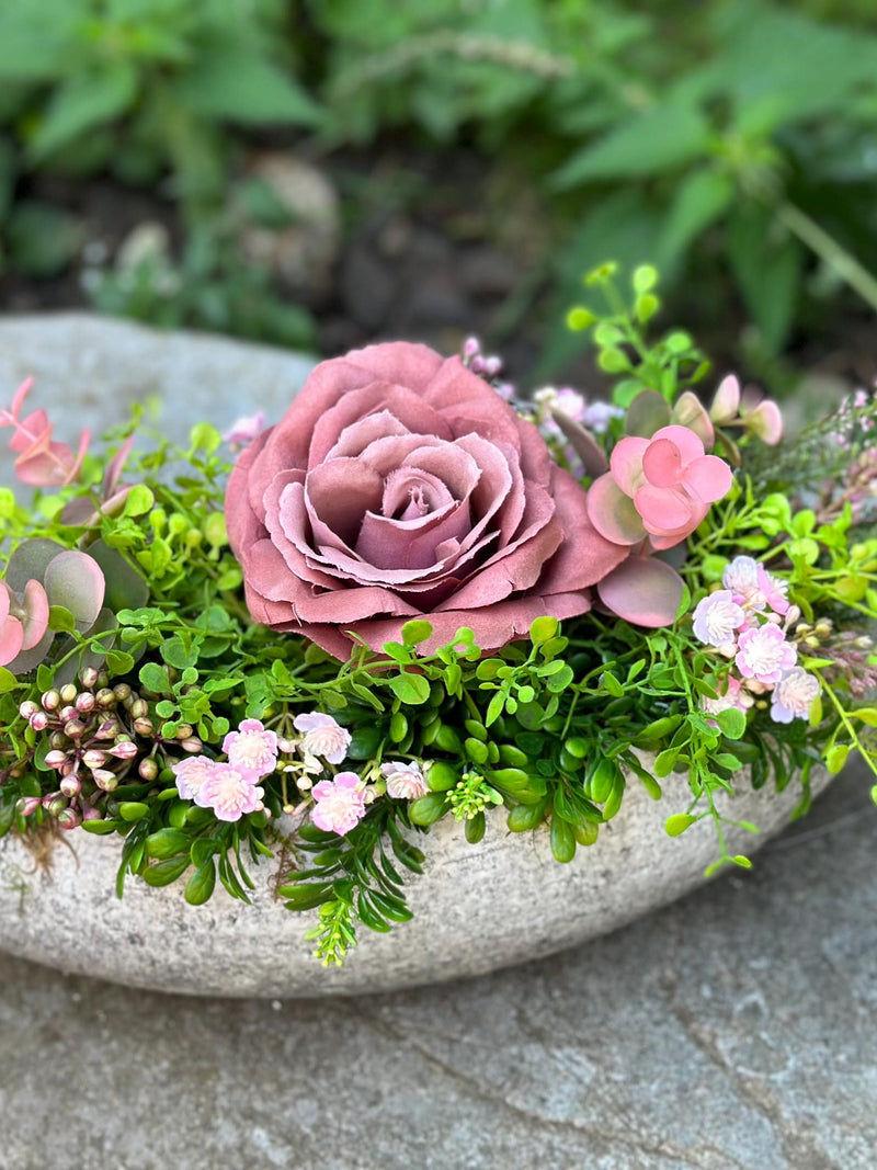 Grave decoration ÒEndless loveÓ artificial flowers grave arrangement ANNIVERSARY