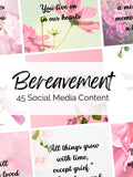 Bereavement Social Media Graphics: Pink Flowers Design (Digital Download) sympathy flower