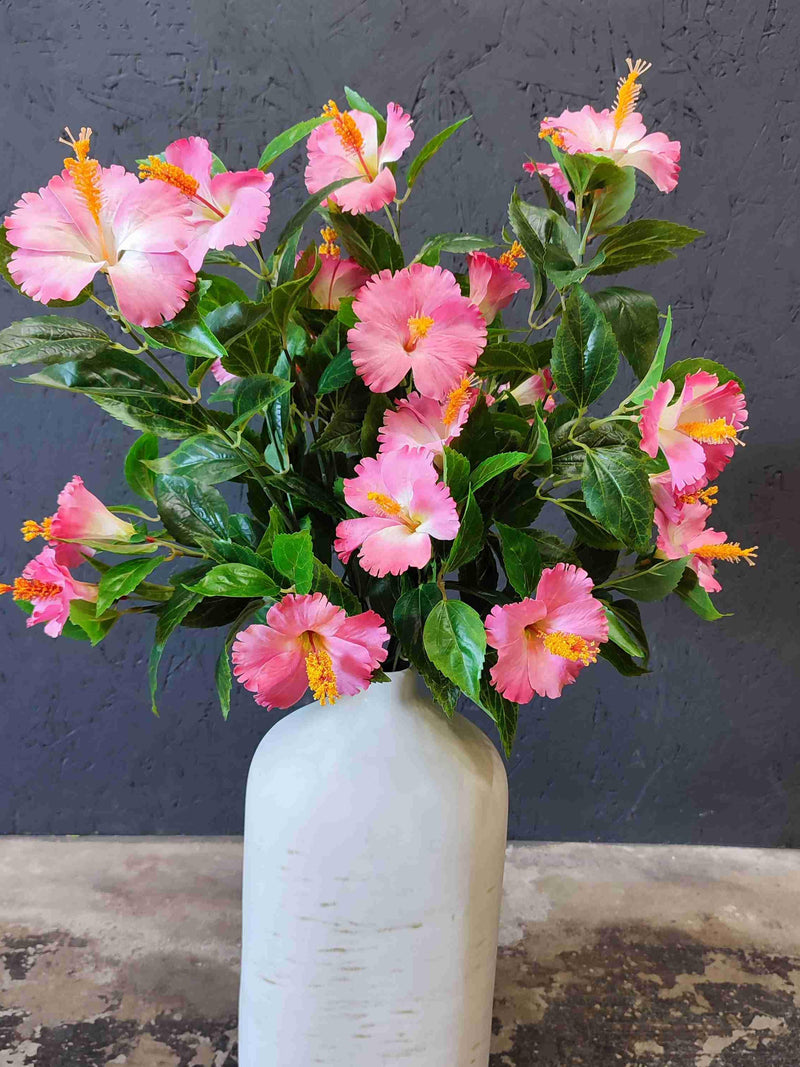 31" Silk Hibiscus Flower Spray, Hibiscus bushes silk flower