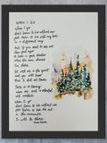 When I Go Poem, Time of Loss Art Gift, Grieving Watercolour Print, Sunset Learn To Live With My Love, Parent Loss Watercolor Sympathy Gift sympathy flower