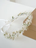 Baby's Breath Crown,Dried Flowers Crown,Bridal Crowns,Wedding Crown,Boho Bride Crown wedding flower
