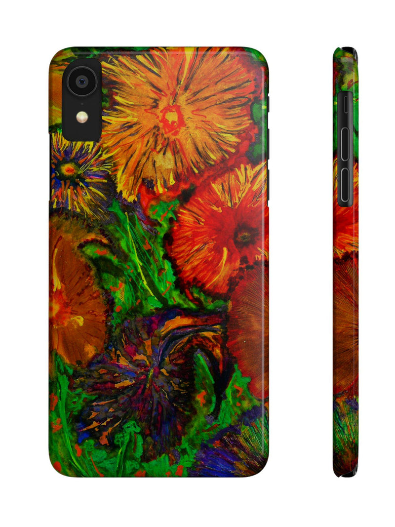 Beautify your life*Decorative phone case using spore print art flower spore