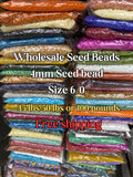 Wholesale Beads-  4mm seed beads,  Size 6/0 , Glass Seed Beads, Rocaille, Beads. Assorted - Jewelry Making- Beaded Jewelry- 50 pounds seeds bulk