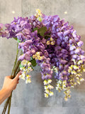 32Ó Purple OmbrŽ Wisteria Bunch | Handmade Silk Floral Spray silk flower