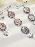 Custom Bridal Bouquet Charm,Flower Bouquet Photo Charm,Wedding Memorial Keepsake,Memory Remembrance Pin,Wedding Memorial Gifts wedding flower