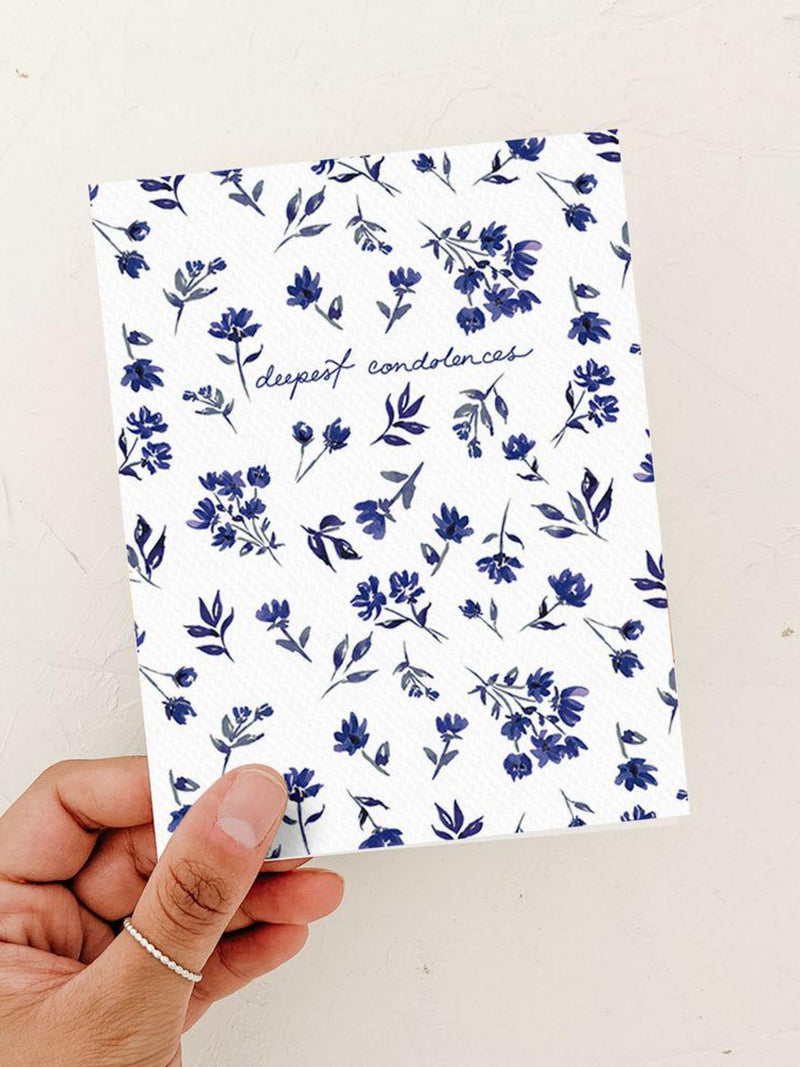 Sympathy Card, Condolence Card,  Thinking of you Greeting Card, Flower Card sympathy flower