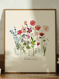Birth Flowers Family Bouquet Print, Custom Birth month Flower art Gift for Grandma Garden Portrait Digital Printable birthday flower