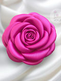 Matte Satin Camellia Flower Brooch, Classic Elegant Flower Brooch, Women Flower Brooch, Flower Pin for Suit, Bag Charm, Gift for Her silk flower