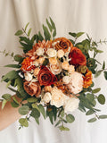 Rust Orange Wedding Bouquet, Terracotta Bridal Flowers wedding flower