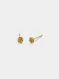 PERIMADE Rose Flower Stud Earrings ¥ Tiny Small Gold Flower Earrings ¥ Sterling Silver Friendship Jewelry ¥ Trendy Best Friend Gift ANNIVERSARY