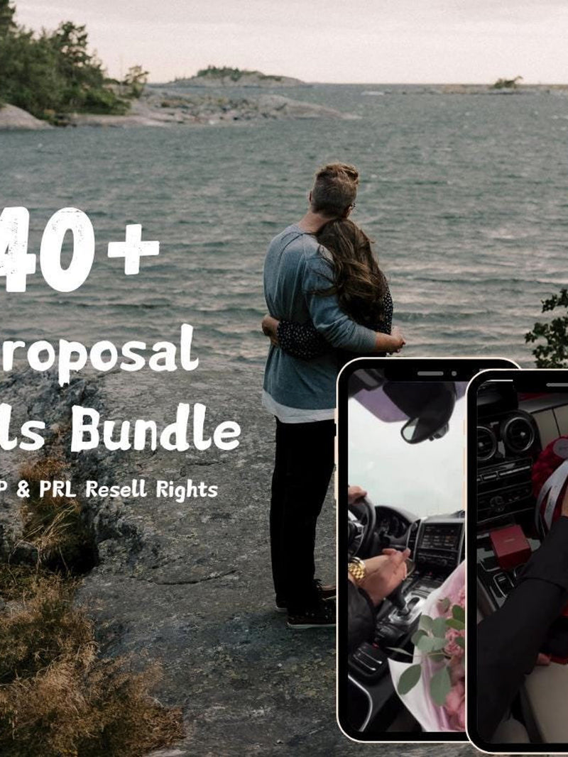 40+ Proposal Reel Bundle | Rings & Flower Bouquets |Faceless Watermark-Free Vertical Videos | MRR and PLR Rights |Editable Canva  love Reels Love Romance Flower
