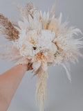 Ivory Beige dried bouquet/Amaranthus bouquet/Pampas bouquet/Bridal bouquet/Neutral Cascading Bouquet/Boho Chic Wedding Bouquet/Ivory bouquet Bouquet