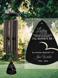 Memorial Wind Chimes | Custom Memorial Gift | Listen to the Wind Memorial Wind Chime | Sympathy Wind Chime | Remembrance Gifts | Grief Gift sympathy flower