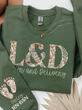 Custom Labor and Delivery Nurse Sweatshirt, Wildflowers L&D Nurse Crewneck, Personalized RN Delivery Nurse Shirt, Christmas Gift, L and D FLOWER DELIVERY