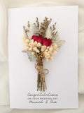 Personalised Wedding Card, Congratulations On Your Wedding Day, Mr & Mrs Card, Newlyweds, Bride and Groom, Wedding Card, Flower wedding flower