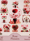 Rose flower, 27 PNG cliparts, rose, valentine's day, romantic, love flowers, mom, dad, printable, scrapbooking, digital, download Love Romance Flower