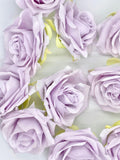 3.5" Lilac Rose Head Lilac Silk Flower Purple Flower Lavender Rose Artificial Flower Lilac Lavender Cake Flower Lilac Wedding Party Decor silk flower