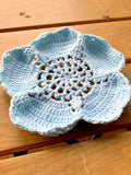 Lotus Crochet Coaster Set Of 4 - Unique Flower Coaster Handmade Home Decor, Idea House Warming Gift house warming flower
