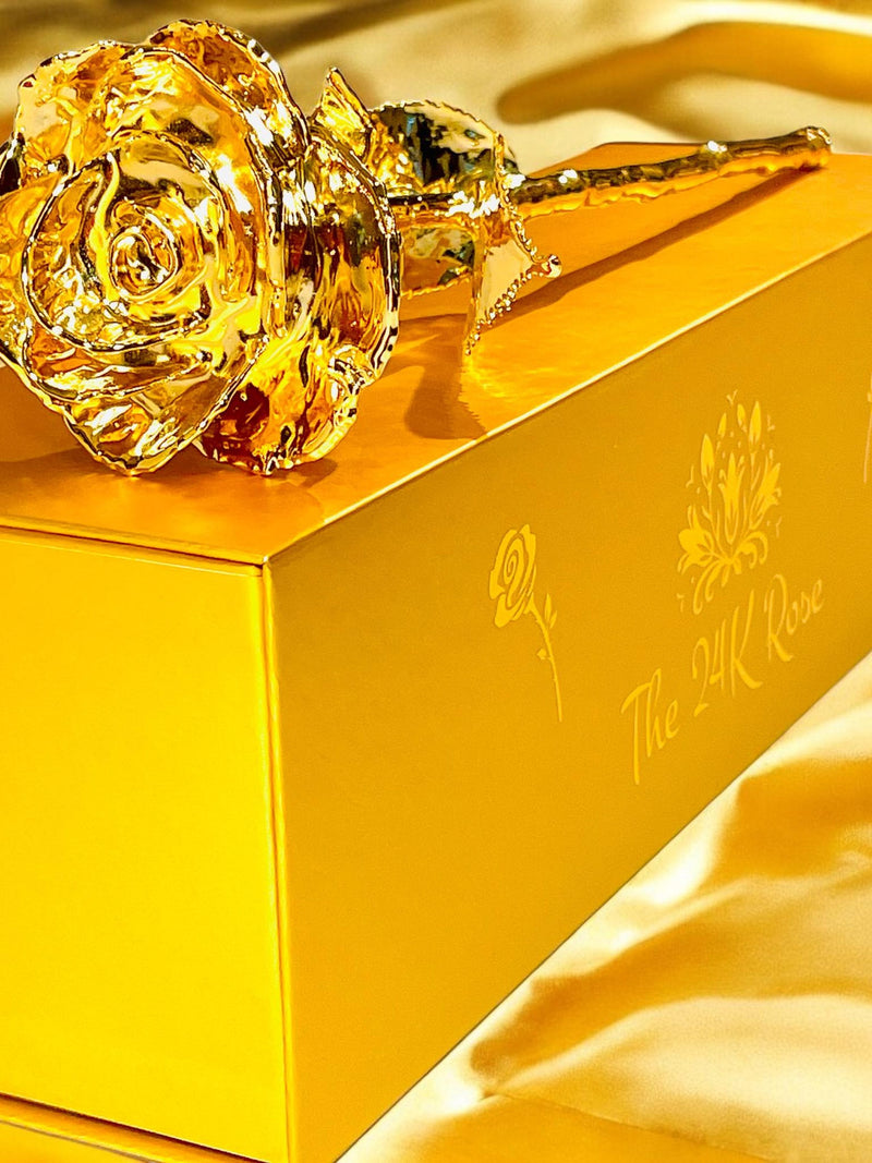 24K Gold Dipped Real Rose, Anniversary Gift, 11.5" ANNIVERSARY