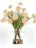 30" Dandelion Allium Arrangement: Light Pink Faux Silk Flower Centerpiece silk flower