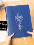 Custom Birth Month Flower Leather Portfolio with Zipper, Personalized Refillable Padfolio, Birth Month Flower Gift, Mother's Day Gift ANNIVERSARY