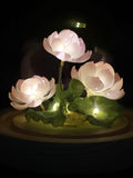 Handmade Mini Lotus Flower Pond Ambience Lamp Night Light , Eternal Flower Lantern house warming flower