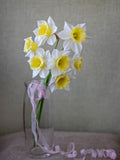 Handmade daffodil | Handmade Daffodil Bouquet | Cold Porcelain Realistic Flowers | Spring Wedding Decor | Gift for Birthday Valentine's Day Bouquet