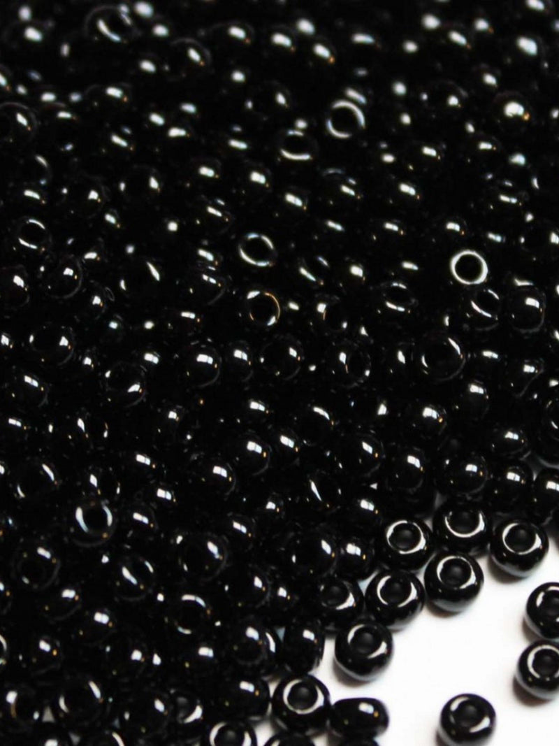 25g Preciosa 5/0 6/0 7/0 8/0 9/0 10/0 11/0 Seed Czech beads Glass Opaque Black (23980) seeds bulk