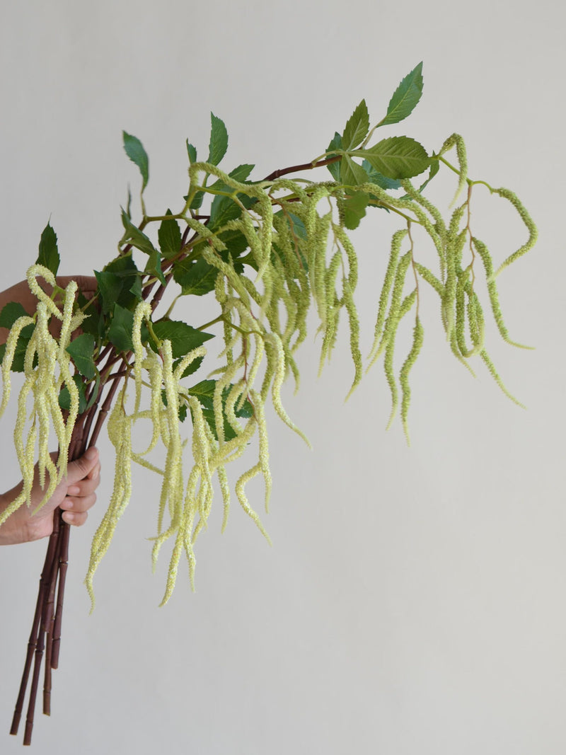 35" Faux Green Amaranth Tails Branch, Artificial Hanging Plant, DIY Floral Bouquet Arrangement /Greenery/Wedding/Home Decors/Holiday Gifts faux plants