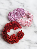 Handmade Satin Flower Headband: Crepe Silk Floral Hair Accessory silk flower