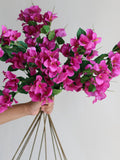 32.5" Faux Purple Fuchsia Real Touch Bougainvillea, Spring Summer Leaf Branch, DIY Floral/Wedding/Home Holiday Decorations, Gifts for Her faux plants
