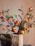 Pomegranate Branch! 36Ò Artificial Greenery Faux Plants|Garden table Centerpieces|Wedding Restaurant Hotel Decoration_Handmade gift faux plants