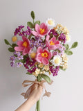 Crochet, handmade, knit flower, flower, bouquet, unique, DIY, knit, custom, knitting patterns,floral fiber art, gift, ValentineÕs Day gift Bouquet