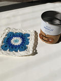Granny Square Crochet Coaster Set - Retro Handmade Home Decor, Idea House Warming Gift house warming flower
