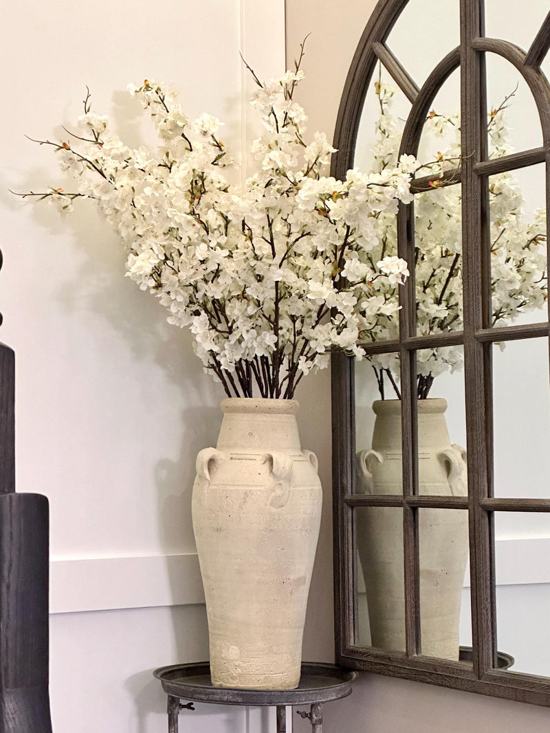 Cherry Blossom branches, White flowers, long stems, faux flower sprays, artificial Plants, wedding DIY, silk floral arrangement, home decor silk flower