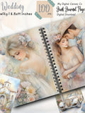 Fairytale Wedding Junk Journal Pages: Bridal Collage (Digital Download) Love Romance Flower