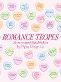 Romance Tropes Candy Conversation Hearts Digital Stickers | Reading Journal | Book Lover | For Goodnotes | PNGs | Clipart Love Romance Flower