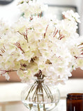 Artificial White Silk Cherry Blossom Stems, Home Decor, Wedding Flowers silk flower