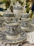 Rare Vintage Wedgwood ÒFlorentine Ò coffee set flower spore