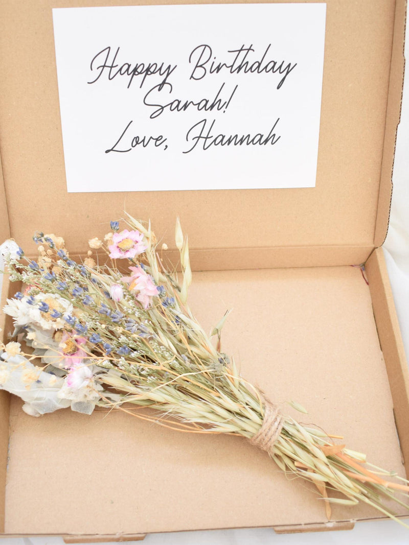 Birthday Letterbox Dried Flowers, Colourful Dried Flower, Birthday Gift Letter Box Gift, Flowers, Bouquet, Dried Flower Bouquet, Birthday FLOWER DELIVERY