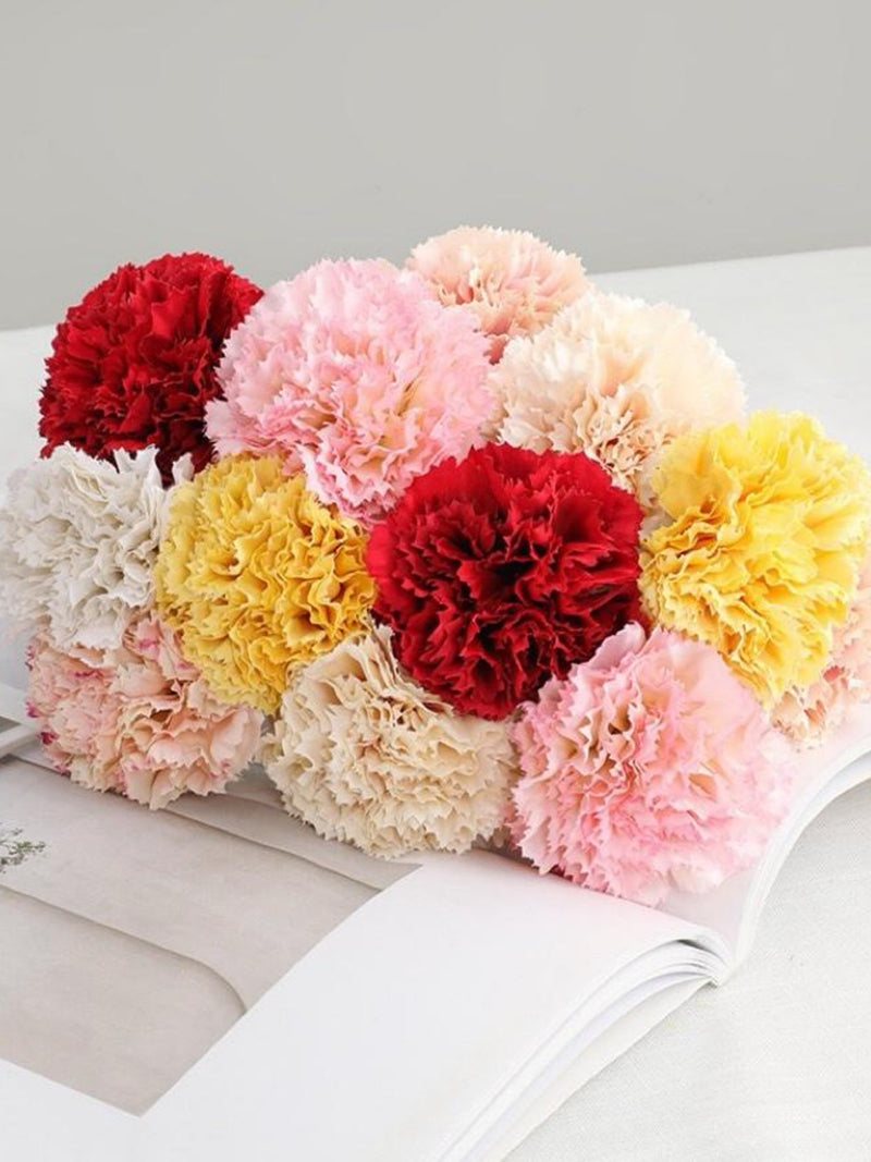 11" Silk Carnation  Artificial Faux Flower Home Decor Flower in 6 Colors , For Bouquet FLOWER DELIVERY