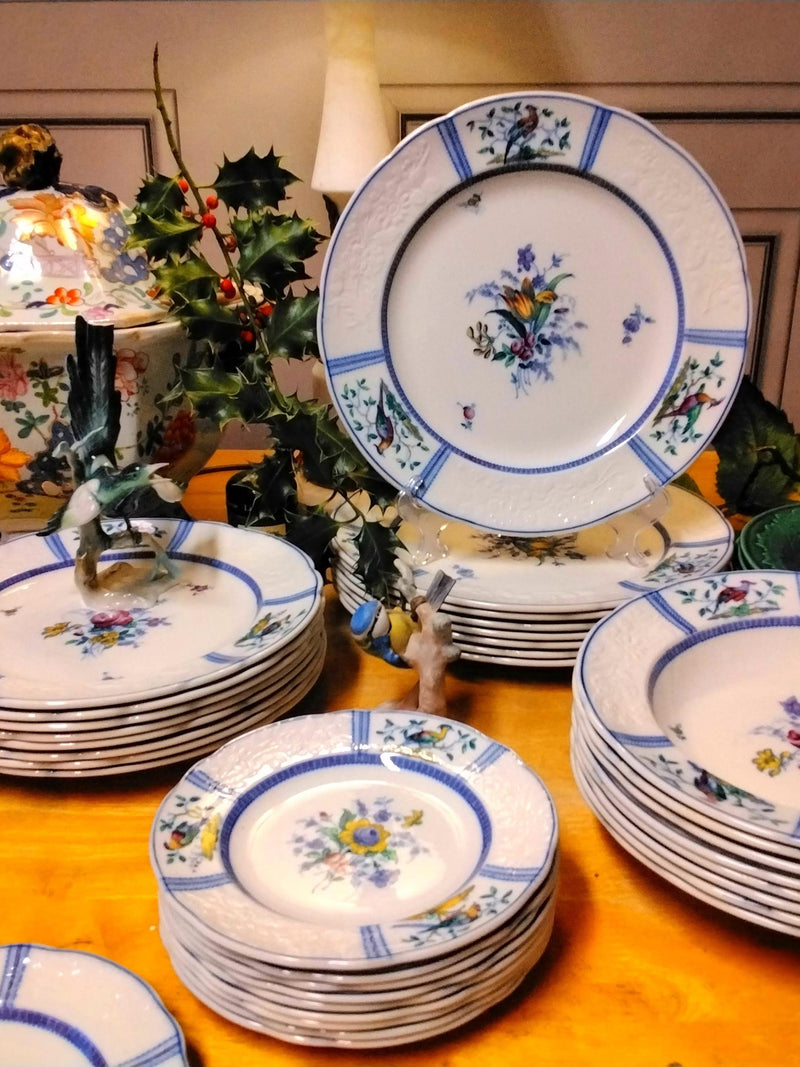 late copeland spode tableware, open stock. vintage hand decorated with raised floral borders.  Great vintage condition, choose from menu. flower spore