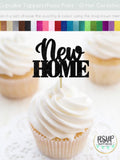 New Home Cupcake Toppers, Housewarming Party Decorations, Welcome Home Sign, New House Party Decor, First House Gift Celebration house warming flower