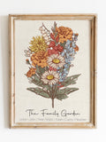 Birth Flower Bouquet | Grandma's Garden Print for Mom Our Family Flower Bouquet Gift for Grandma | CUSTOM Personalized Gift Digital Download birthday flower