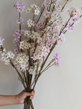 39" Artificial Cream Pear Blossom Branch, Faux Spring Plant Stem, DIY Centerpieces | Floral | Wedding/Home Decoration | Gifts For Her faux plants