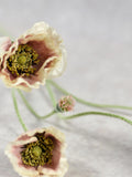 5 Heads Dusty Pink Poppy Stem -  Artificial Silk Flower / Wedding / Bouquet / Centerpiece / Arrangement /DIY / Decor /Home Design faux plants