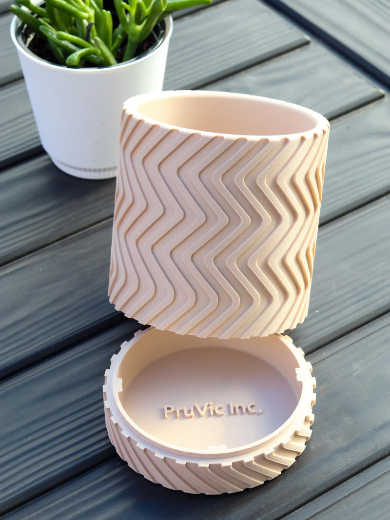 Wave Bloom Planter with Hidden Drip Tray| Flower Pot| Planter| Screw on Flower Pot and Drip Tray house warming flower